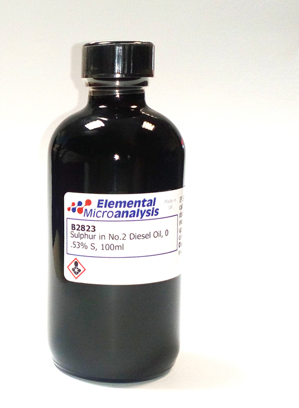 Sulphur in No.2 Diesel Oil, 0 .53% S, 100ml See Certificate 823413